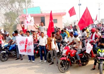 वीरगंजमा नेकपा समाजवादीको भव्य मोटरसाइकल र्‍याली