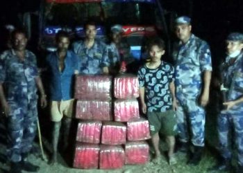 सशस्त्र प्रहरीद्वारा ट्रक सहित ठूलो परिणाममा लागु औषध बरामद