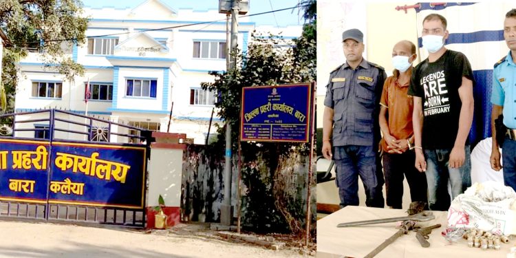 डाँका र प्रहरीबीच गोली हानाहान, दुई जना डाँका प्रहरीको नियन्त्रणमा