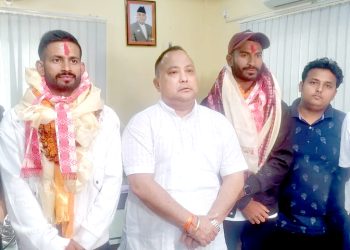 विश्वकप लिग २ मा उत्कृष्ठ प्रदर्शन गरेका २ खेलाडीलाई महानगरद्वारा भव्य स्वागत