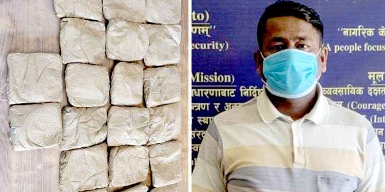 कालिकामाईमा १० किलो लागुऔषध चरेस सहित कुर्मी पक्राउ