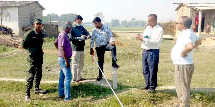 महानरको प्रयासमा गुठी संस्थानको ९ विघा १३ कट्ठा जग्गाको सीमांकन छुट्याइयो