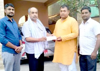 बिन्दवासनी गाउँपालिकाद्वारा पत्रकार महासंघलाई एक लाख सहयोग