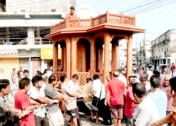 गहवामाई मन्दिरको ११ औं वर्षको उपलक्ष्यमा पहिलाे पटक रथ यात्रा निकालिदै