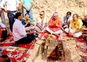 वीरगंज – २१ मा वडा कार्यालयकाे भवन शिलान्यास