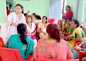 पाठेघर सम्बन्धि नि:शुल्क स्वास्थ्य शिविरमा ७४ जना महिलाले लिए सेवा