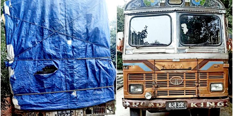संकास्पद मालवाहक ट्रक प्रहरीले राअका बझायाे