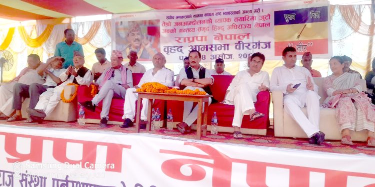 हिन्दु धर्मको पहिचान समाप्त हुने अवस्था आयो : अध्यक्ष थापा