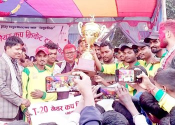 धाेबिनीकाे अध्यक्ष कप टुर्नामेन्टकाे उपाधी भिखमपुरलाई