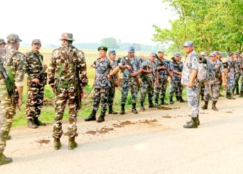 सशस्त्र प्रहरी र भारतीय एसएसबीको नेपाल-भारत सीमामा संयुक्त गस्ती