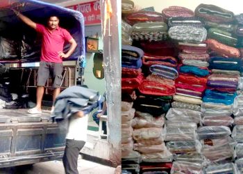 पम्प बिल्डिङ स्थित कपडा गोदाममा प्रहरीको छापा, ठूलो परिमाणमा तस्करीको कपडा बरामद