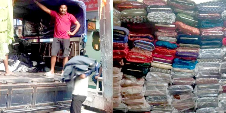 पम्प बिल्डिङ स्थित कपडा गोदाममा प्रहरीको छापा, ठूलो परिमाणमा तस्करीको कपडा बरामद