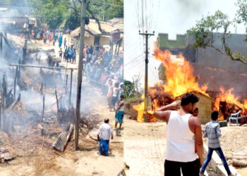 जगरनाथपुरमा आगलागी, ४ वटा घर जल्याे