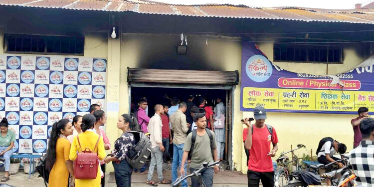 संकल्प लोक सेवामा आगलागी, ५० लाख भन्दा बढिको क्षति