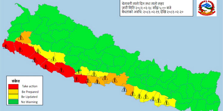 तराईमा तातो हावाको चेतावनी