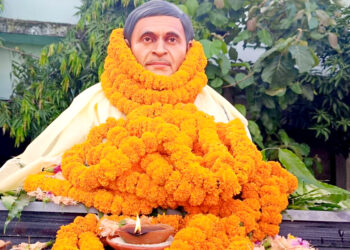 श्री शारदा माविमा स्व. युगल किशोरकाे शालिक अनावरण