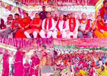 जगरनाथपुर गाउँपालिकामा भव्य रुपमा तिजकाे शुभकामना अदानप्रदान