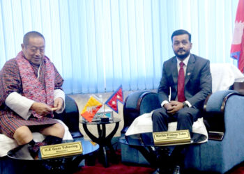 खानेपानीमन्त्री यादव र भुटानी ऊर्जा मन्त्री छिरिङबीच भेटवार्ता