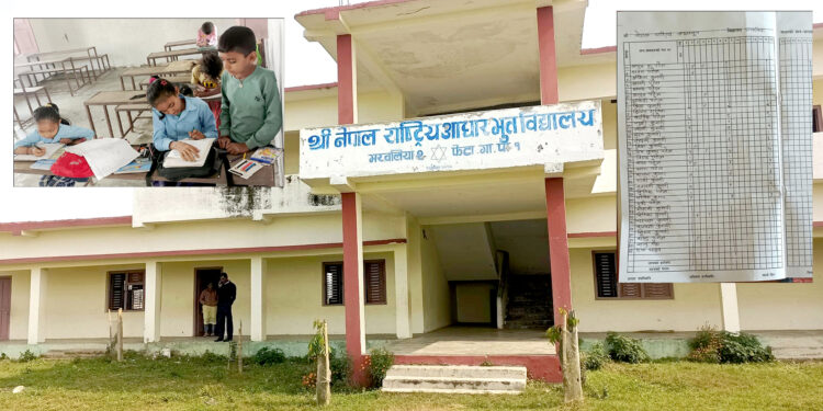 भरवलिया स्थित आधारभूत विद्यालयको विजोग, विद्यार्थी उपस्थिति ६ जना मात्रै ! शिक्षकहरुको रजाई