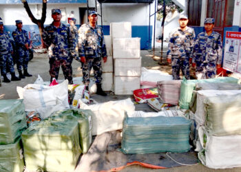 पर्सामा सशस्त्र प्रहरीको कडाइ, ५७ लाखभन्दा बढीको अवैध सामान भन्सार बुझाइयो