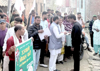 परवानीपुर-ताजपुरमा रामकिशोर सिंहको घरदैलो, स्थानीयबाट उत्साहजनक समर्थन