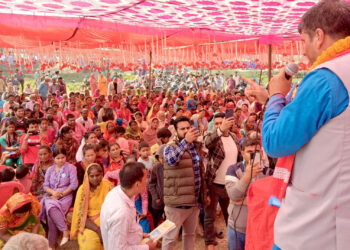 टेढामा रास्वपाको शक्ति प्रदर्शन, पाँच सयभन्दा बढी स्थानीय हरि पन्तको समर्थनमा