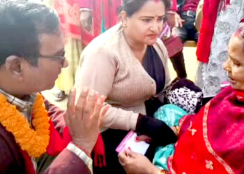 शहीद परिवारसँग भेट्दै ओमप्रकाश सर्राफको सम्मान र प्रतिबद्धता