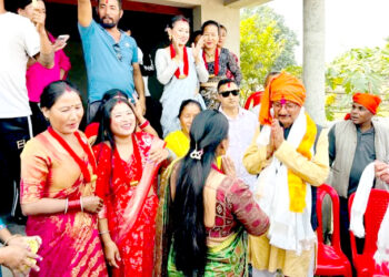 ठोरी-मा रमेश रिजालको घरदैलो, विकासका मुद्दामा प्रतिबद्धता