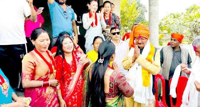 ठोरी-मा रमेश रिजालको घरदैलो, विकासका मुद्दामा प्रतिबद्धता