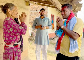 सुशील कुमार कानुको अठराहा सुगौली र झबराहामा घरदैलो, मतदातालाई “घण्टी” मा मतदानको आह्वान