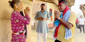 सुशील कुमार कानुको अठराहा सुगौली र झबराहामा घरदैलो, मतदातालाई “घण्टी” मा मतदानको आह्वान