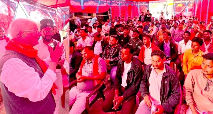 मसिहानीमा कांग्रेस निकट युवाहरूको शक्ति प्रदर्शन, रमेश रिजाललाई जिताउने अठोट