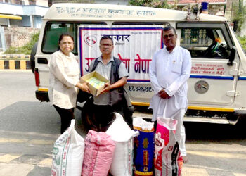 वृद्धवृद्धा आश्रममा एक महिनाका लागि दैनिक उपभोग्य सामाग्री प्रदान
