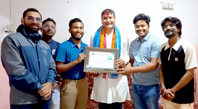 नवनिर्वाचित सांसद पन्तलाई चलचित्र पत्रकार संघद्वारा सम्मान