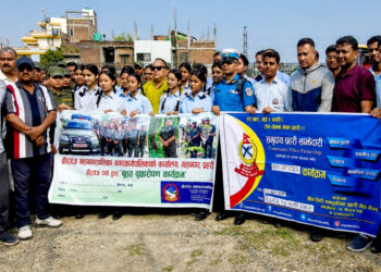नारायणी रङ्गशाला सडकखण्डमा सरसफाई