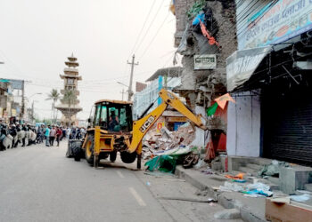 त्रिभुवन राजपथ क्षेत्रका अवैध संरचना हटाउन पाँच दिनको अन्तिम चेतावनी