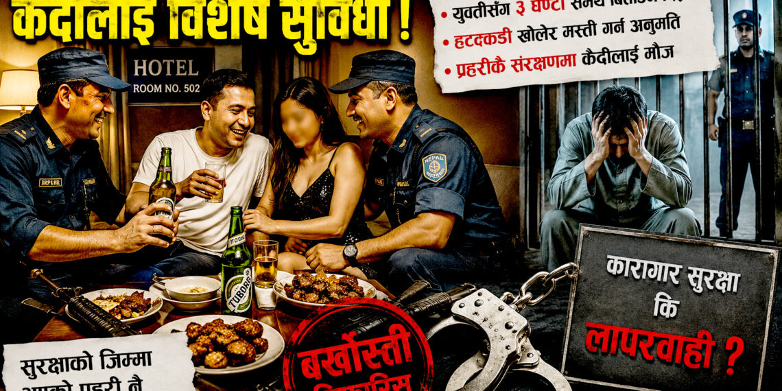 उपचारको बहानामा कैदीलाई होटलमा ‘विशेष सुविधा’, प्रहरीमाथि बर्खास्ती सिफारिस