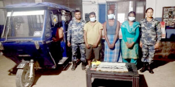 लागूऔषधसहित तीनजना पक्राउ