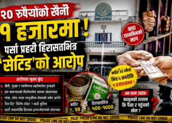 २० रुपैयाँको खैनी १ हजारमा ! जिल्ला पर्सा प्रहरी कार्यालय पर्साको हिरासतभित्र ‘सेटिङ’को खेल