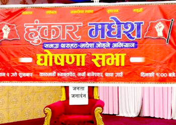 मधेशमा नयाँ राजनीतिक अभियान ‘हुंकार मधेश’: नेतृत्वमा उमेर हददेखि कार्यकाल सीमासम्म प्रस्ताव