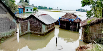 सप्तकोशीको बाढीले सप्तरीका तटीय बस्ती प्रभावित, पाँच सय परिवार प्रभावित