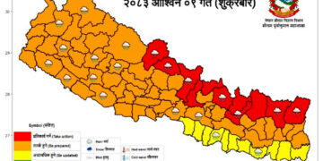 तीन दिन भारी वर्षाको सम्भावनाः उच्च सतर्कता अपनाउन आग्रह