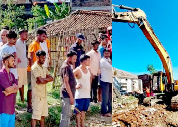 सार्वजनिक जग्गा अतिक्रमण गरि बनाइएका घर टहरा हटाइयो