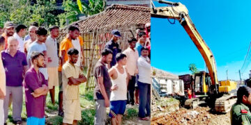 सार्वजनिक जग्गा अतिक्रमण गरि बनाइएका घर टहरा हटाइयो