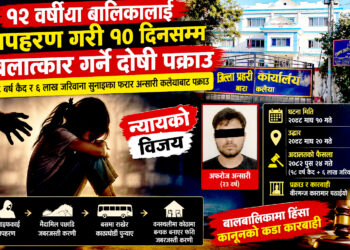 १२ वर्षीया बालिकालाई अपहरण गरी १० दिनसम्म बलात्कार गर्ने अन्सारी पक्राउ, कारागार चलान