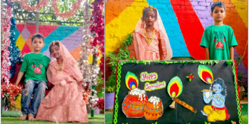लिटिलबडी प्रि-स्कुलः श्रीकृष्णको भेषमा सजिए नानीहरू, ‘प्रेम, सत्य र धर्मको बाटोमा हिँडौँ’ भन्ने सन्देश
