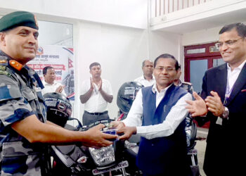 सशस्त्र प्रहरीलाई मधेश सरकारले दियो २० थान मोटरसाइकल