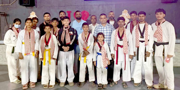 तेक्वान्दो च्याम्पियनसिपमा सहभागी हुने खेलाडीलाई सम्मानसहित बिदाइ