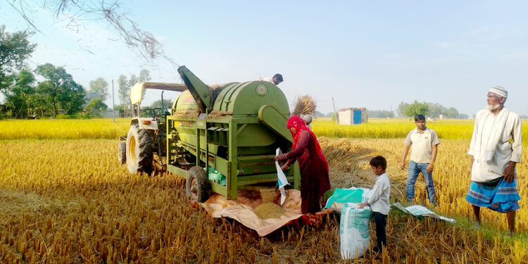 ‘थ्रेसर मेसिन’सञ्चालन गरेर गाउँमै स्वरोजगार