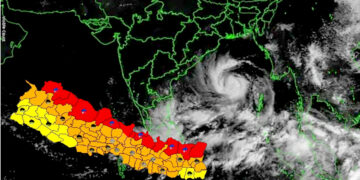 ‘अर्नब’ चक्रवातको त्रासः मधेशसहित पाँच प्रदेशमा वर्षाको सम्भावना, उच्च सतर्कता अपनाउन आग्रह